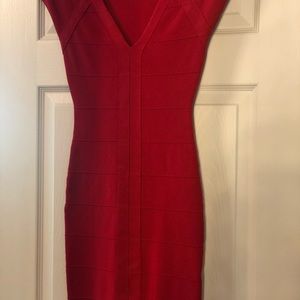 Red Express mini bandage dress
